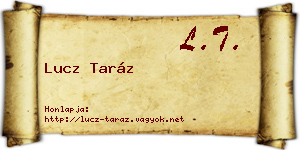 Lucz Taráz névjegykártya